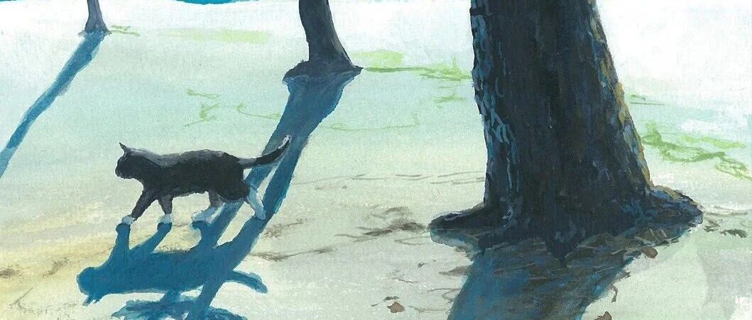 He failed the art test twice, quit the civil servant at the age of 49, and taught himself watercolor, which is simply enviable!