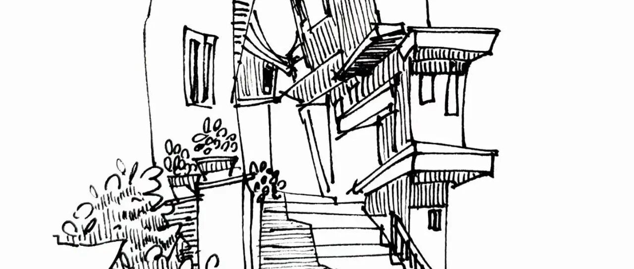 He randomly drew a few lines, sketched the city, put it away and secretly drew it!